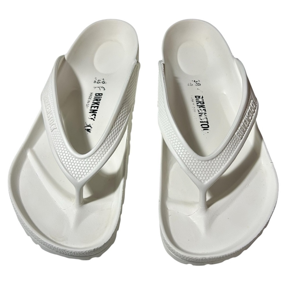 Birkenstock Honolulu White EVA Sandals Thongs Slip On Beach Womens 7 (38)